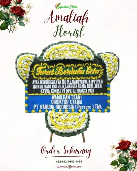 Papan Bunga Duka tondo